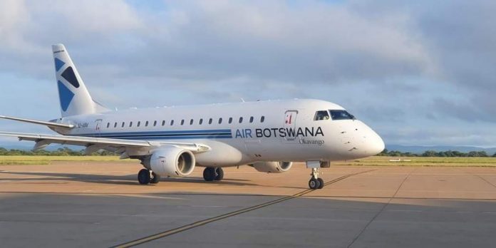 Air Botswana airplane