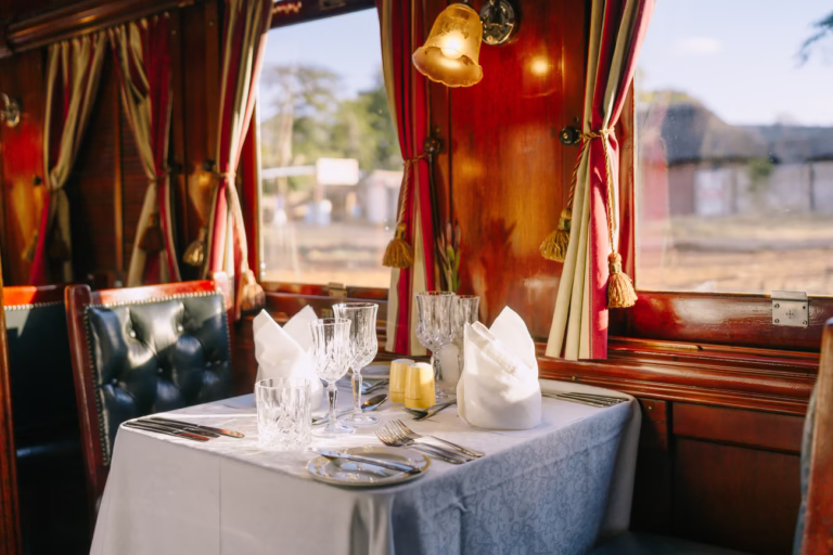 New train dining experience in Victoria Falls
