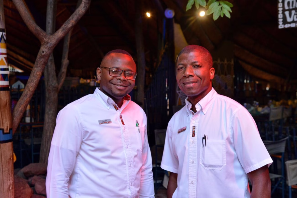 Themba Ncube (left) and Gerald Kapesa (right) - The Boma – Dinner & Drum Show management team